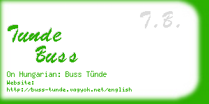 tunde buss business card
