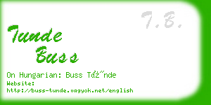 tunde buss business card